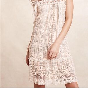 Anthropologie Maeve Lace Drop Waist Dress